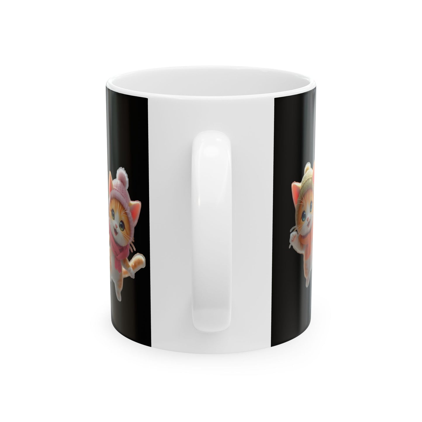 Cat Greeters - Vibrant cat art design - Ceramic Mug (11oz, 15oz)