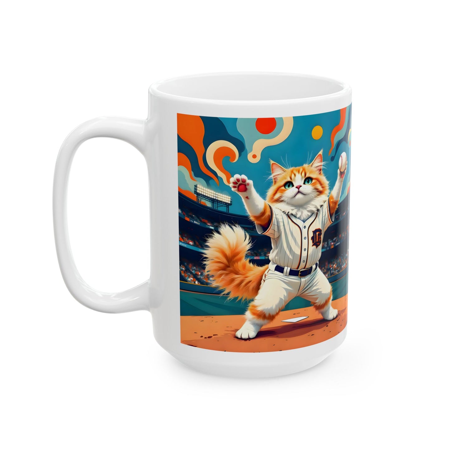 Cats Victory Baseball Bliss - Vibrant cat art design - Ceramic mug (11oz, 15oz)