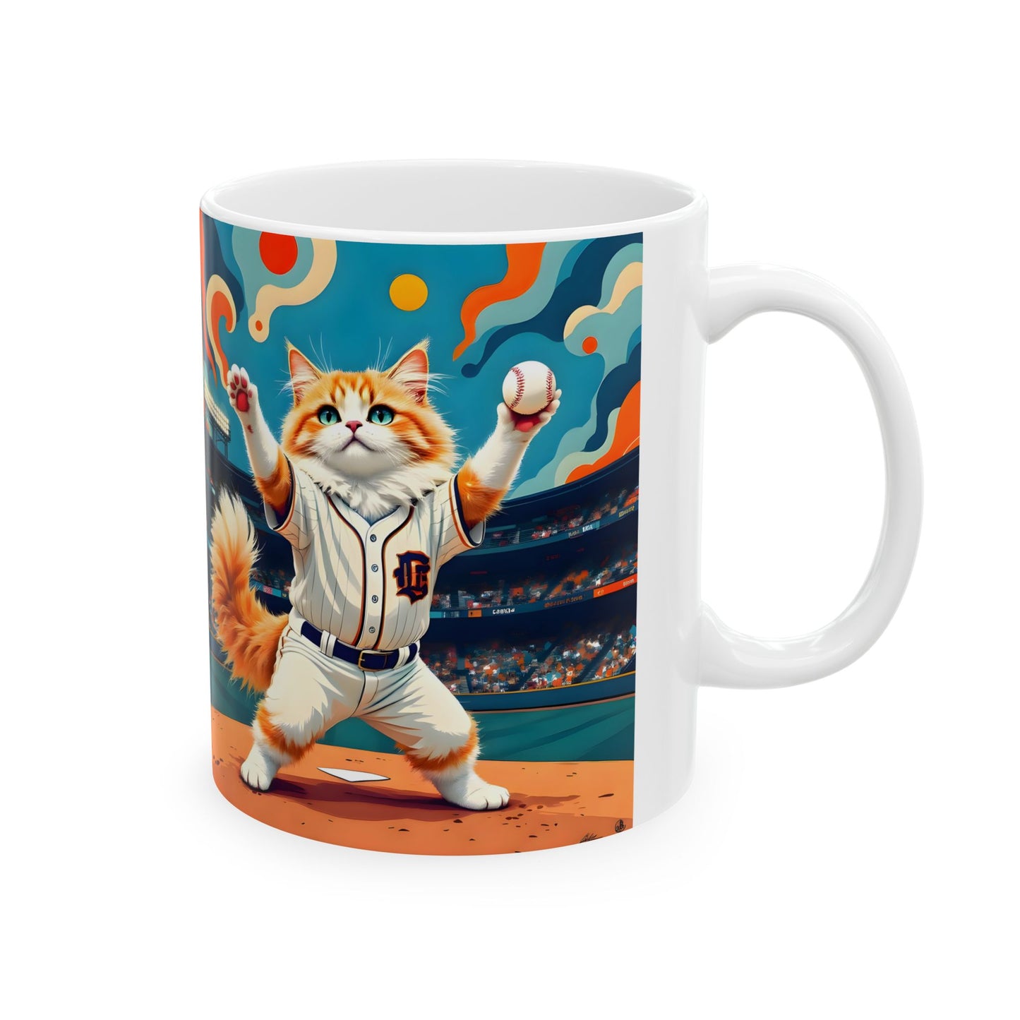 Cats Victory Baseball Bliss - Vibrant cat art design - Ceramic mug (11oz, 15oz)