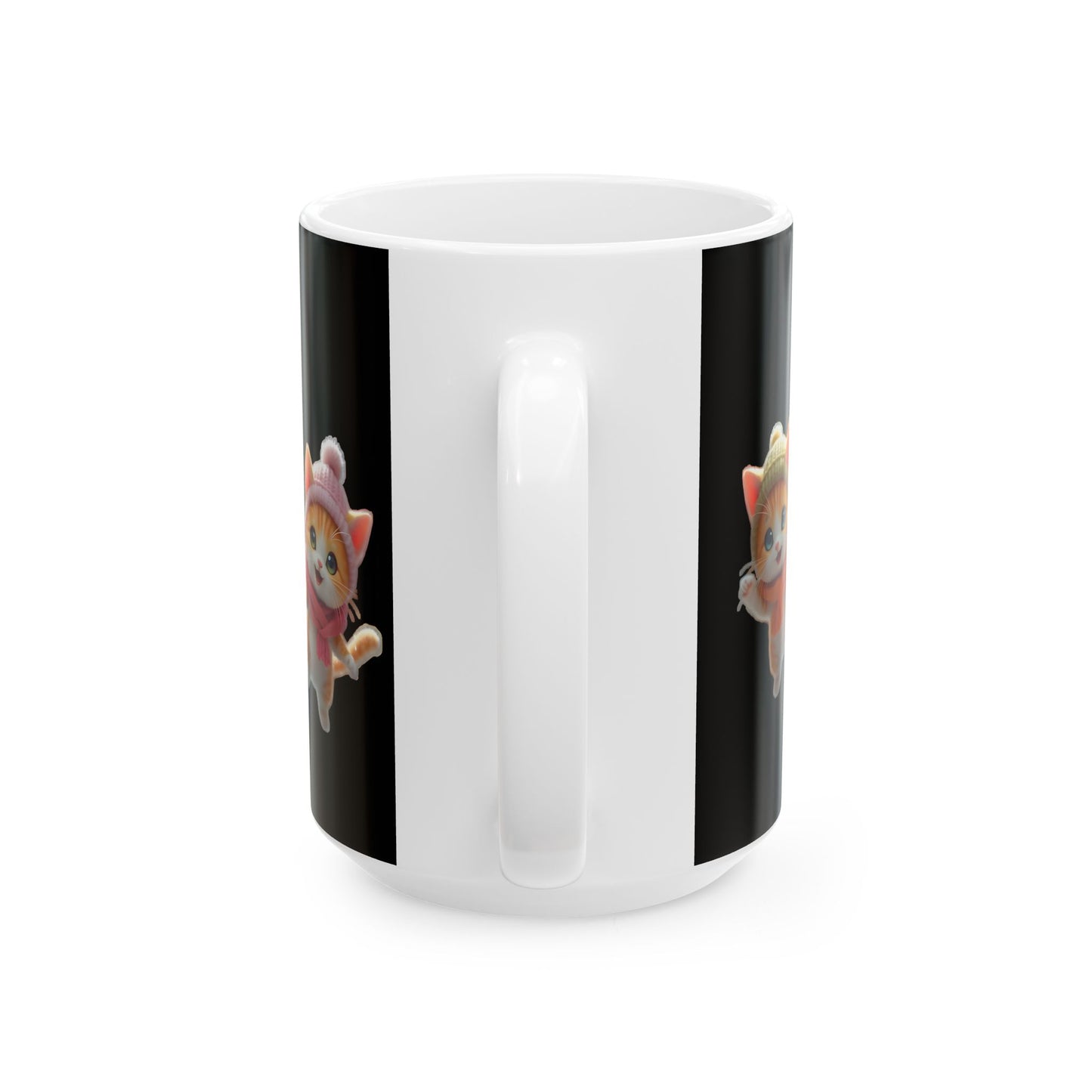 Cat Greeters - Vibrant cat art design - Ceramic Mug (11oz, 15oz)