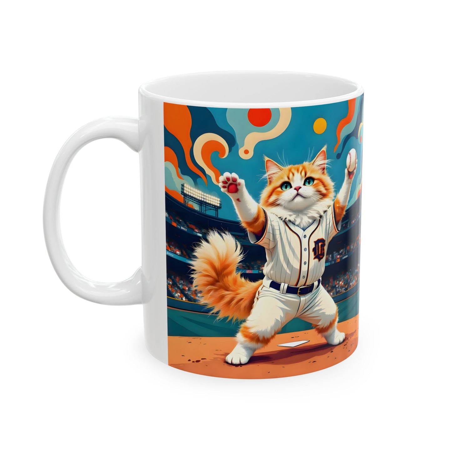 Cats Victory Baseball Bliss - Vibrant cat art design - Ceramic mug (11oz, 15oz)