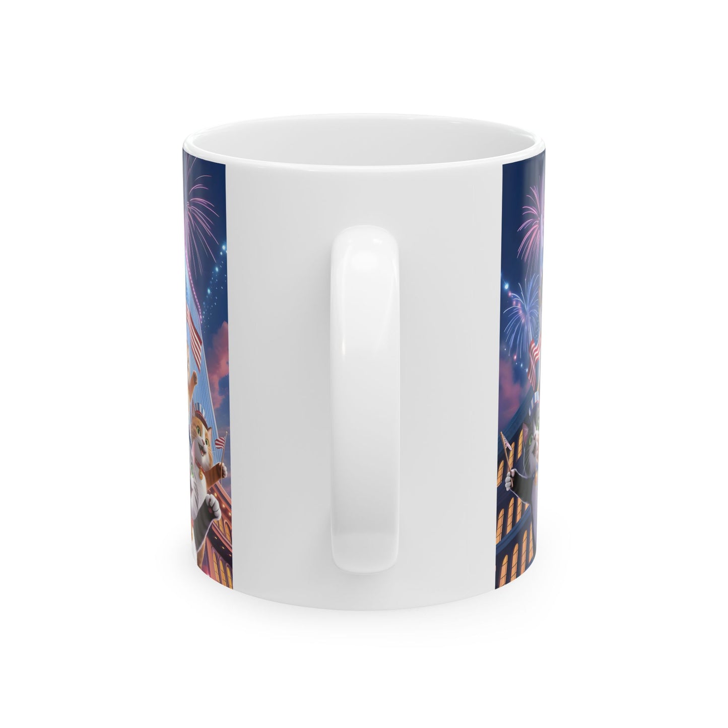 Festive Cat Celebration Mug