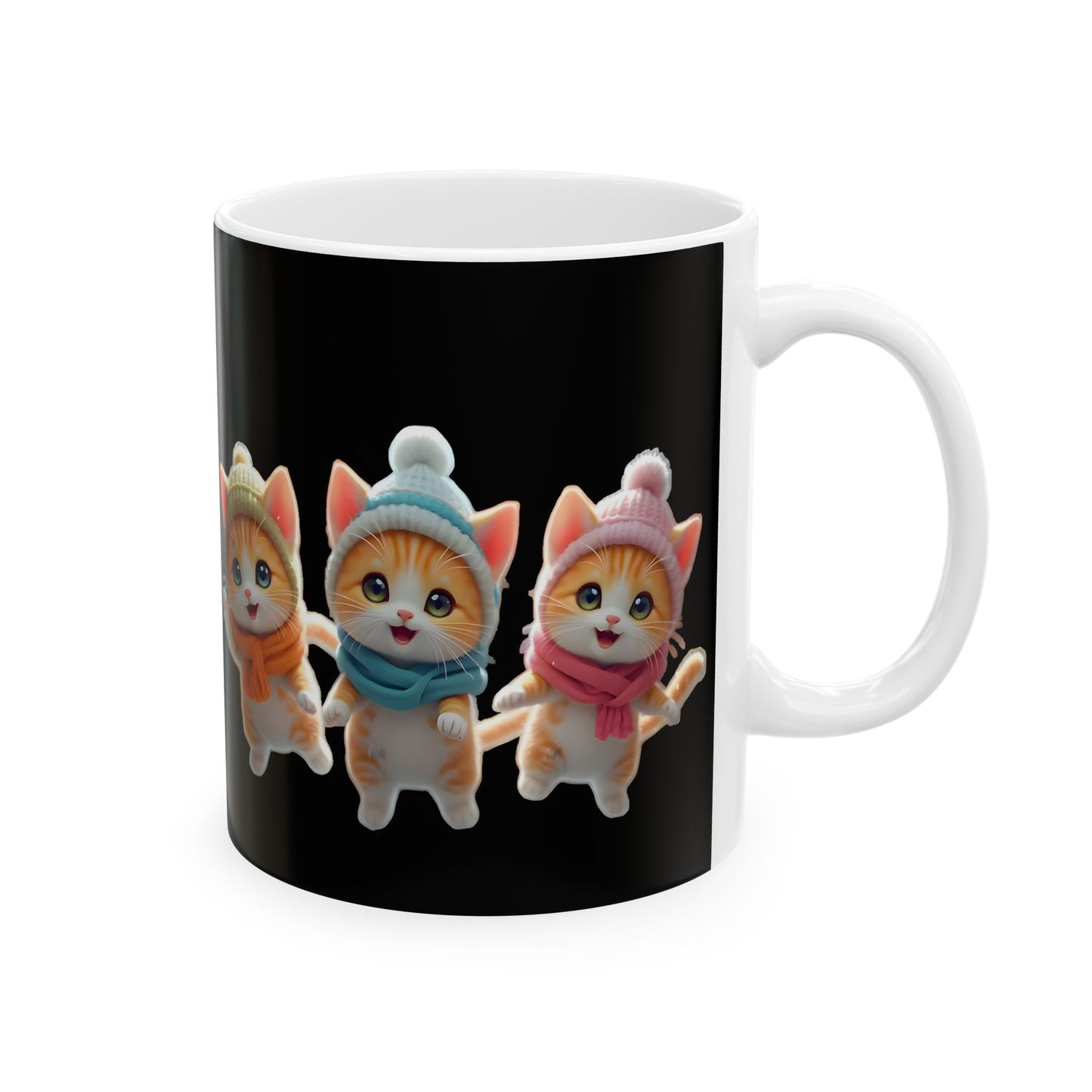 Cat Greeters - Vibrant cat art design - Ceramic Mug (11oz, 15oz)