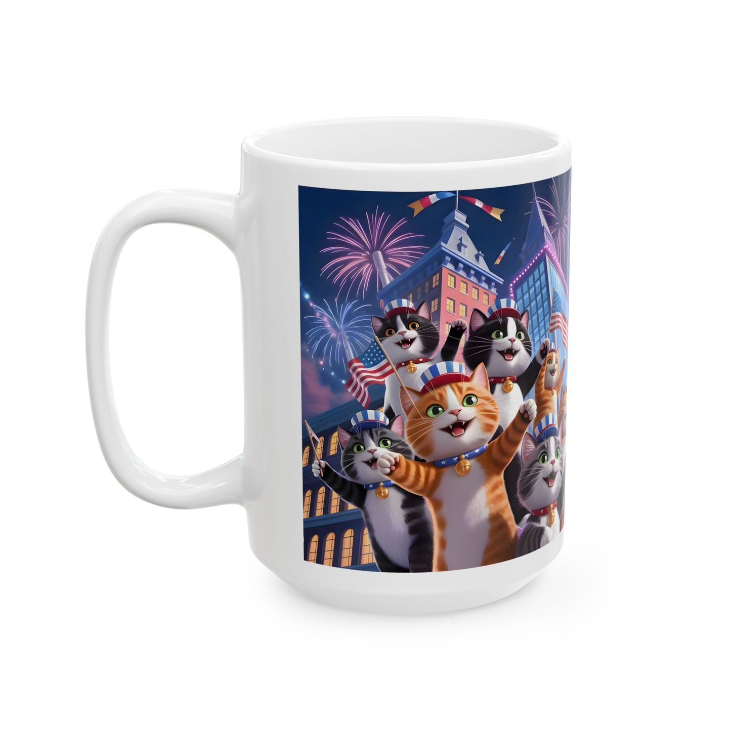 Festive Cat Celebration Mug