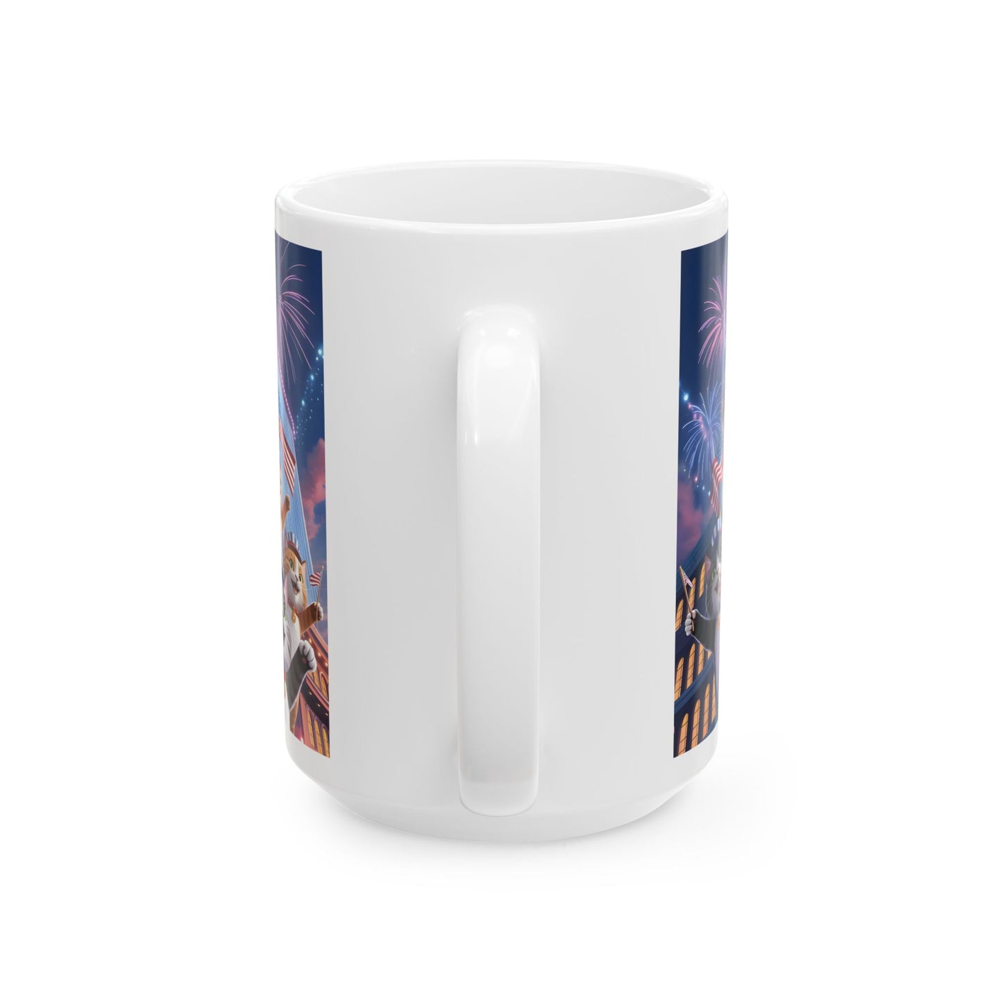 Festive Cat Celebration Mug