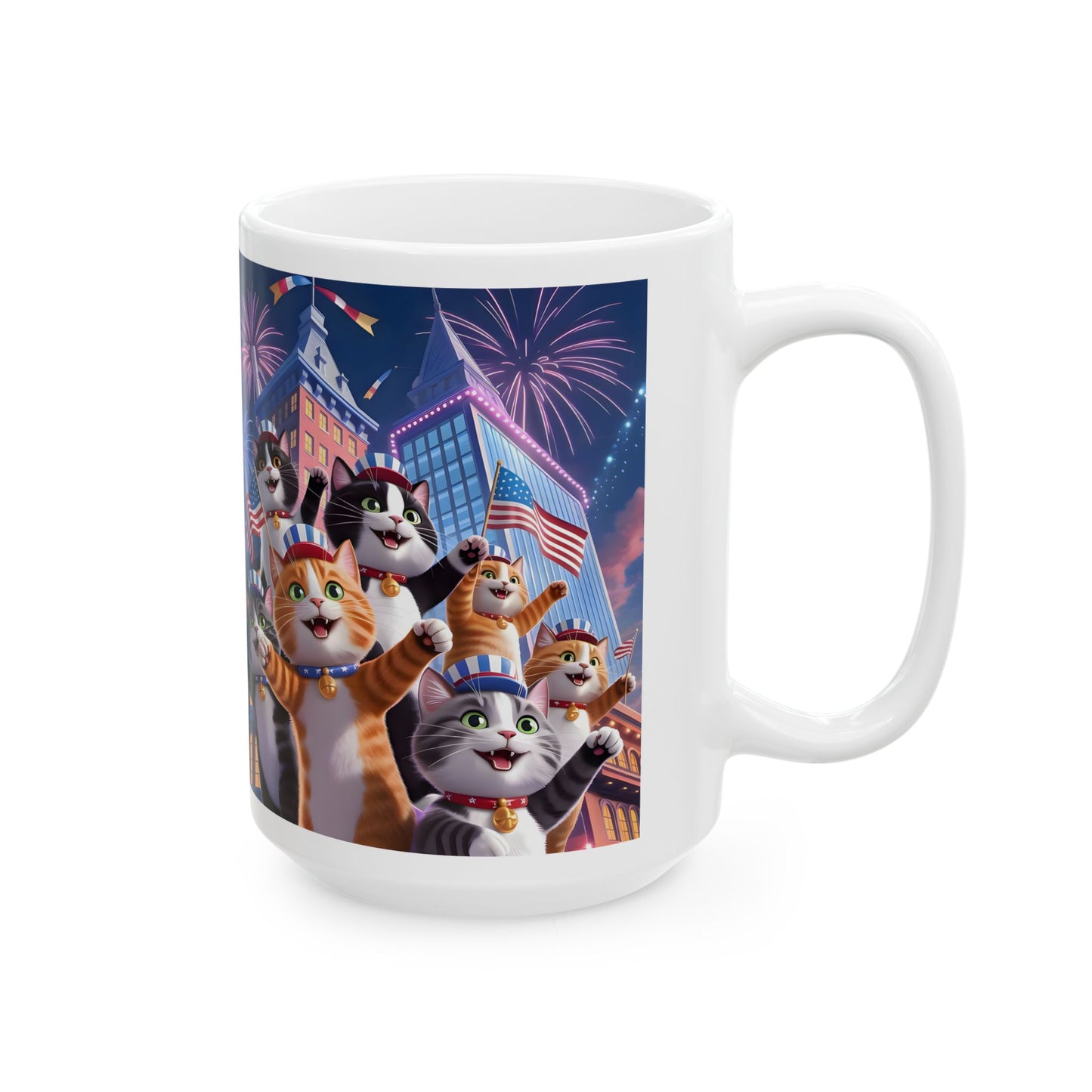 Festive Cat Celebration Mug