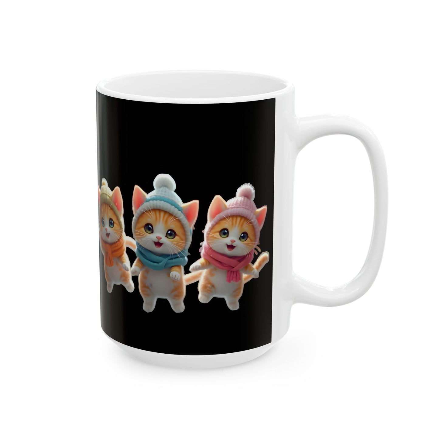 Cat Greeters - Vibrant cat art design - Ceramic Mug (11oz, 15oz)